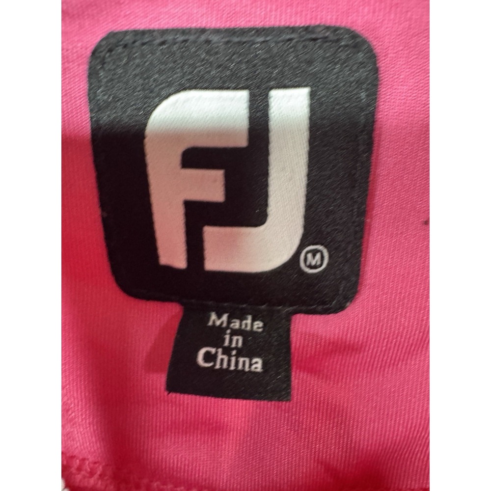 FootJoy FJ 1/4 Zip Long Sleeve Pink Shirt Club Logo Men's Size M - Picture 4 of 6